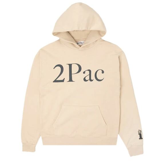 INTERSCOPE x FRAGMENT 2PAC Light Khaki Hoodie NEW in XL - Picture 5 of 11